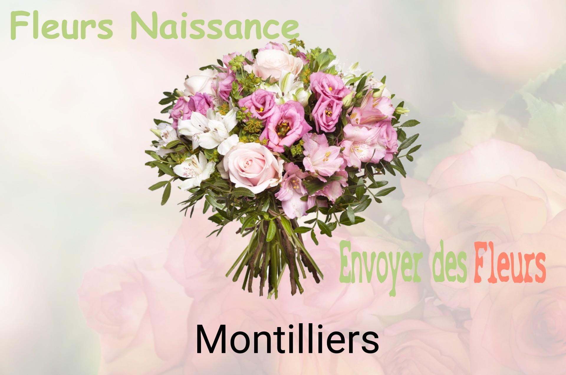 Bouquet de fleurs de naissance livré à Montilliers