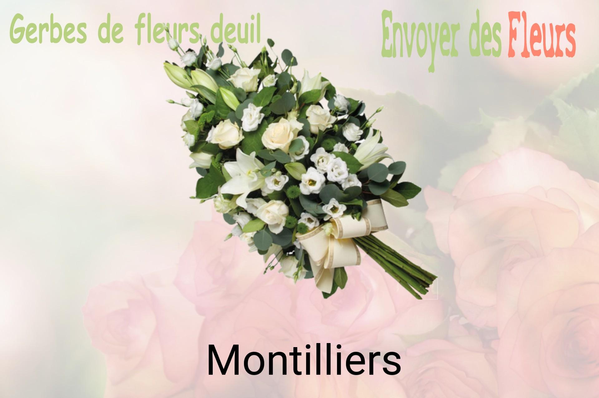 Gerbe de fleurs de deuil livrée à Montilliers